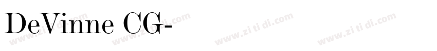 DeVinne CG字体转换 DeVinne CG字体转换
